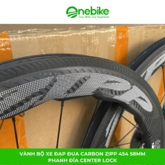 Vành bộ xe đạp đua Carbon ZIPP 454 58mm-Phanh đĩa Center lock