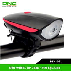 Đèn pha xe đạp pin sạc có còi WHEEL UP 7588