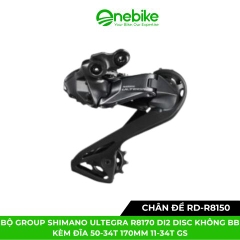 Bộ group SHIMANO Ultegra R8170 Di2 Disc không BB kèm đĩa 50-34T 170mm
