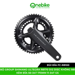 Bộ group SHIMANO Ultegra R8170 Di2 Disc không BB kèm đĩa 50-34T 170mm