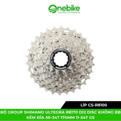 Bộ group SHIMANO Ultegra R8170 Di2 Disc không BB kèm đĩa 50-34T 170mm