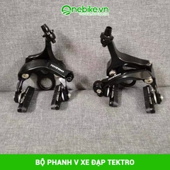 Bộ phanh V xe đạp TEKTRO - Ngàm 2 ốc - Đen