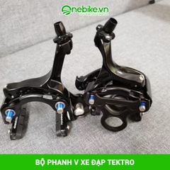 Bộ phanh V xe đạp TEKTRO - Ngàm 2 ốc - Đen