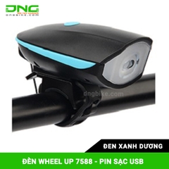 Đèn pha xe đạp pin sạc có còi WHEEL UP 7588