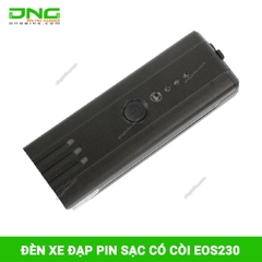 Đèn pha xe đạp pin sạc có còi EOS230/HJ-062