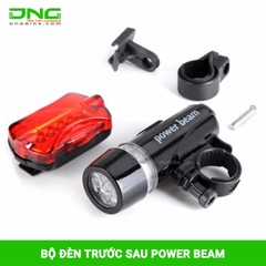 Đèn trước sau xe đạp Power Beam - Đen