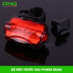 Đèn trước sau xe đạp Power Beam - Đen