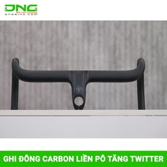 Ghi đông liền pô tăng xe đạp CARBON TWITTER