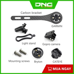 Giá đỡ đồng hồ xe đạp Carbon GARMIN/ CATEYE/ MAGENE... gắn ghi đông liền pô tăng