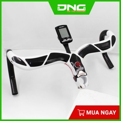 Giá đỡ đồng hồ xe đạp Carbon GARMIN/ CATEYE/ MAGENE... gắn ghi đông liền pô tăng