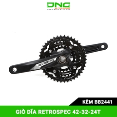 Giò dĩa xe đạp RETROSPEC 42-32-24T kèm BB2441