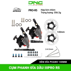 Cụm phanh đĩa dầu xe đạp IIIPRO R5 Kèm đĩa phanh 140mm