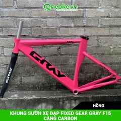 Khung sườn xe đạp Fixed Gear GRAY F15 càng Carbon