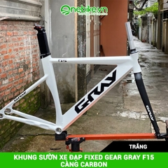 Khung sườn xe đạp Fixed Gear GRAY F15 càng Carbon