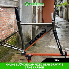 Khung sườn xe đạp Fixed Gear GRAY F15 càng Carbon