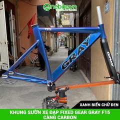 Khung sườn xe đạp Fixed Gear GRAY F15 càng Carbon