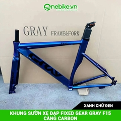 Khung sườn xe đạp Fixed Gear GRAY F15 càng Carbon