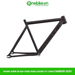 Khung sườn xe đạp Fixed Gear LEADER 721 càng carbon 2023