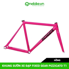 Khung sườn xe đạp Fixed Gear PIZZICATO T1( dùng cọc yên 30.9)