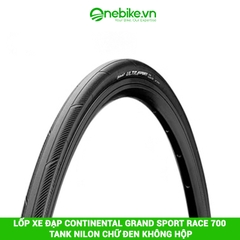 Lốp xe đạp CONTINENTAL GRAND SPORT RACE 700x25/28c tank Nilon chữ trắng không hộp