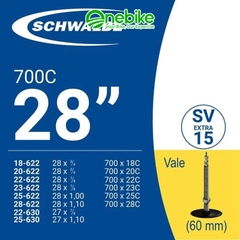 Ruột xe đạp SCHWALBE- 700C 18/28