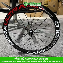 Vành bộ xe đạp đua CARBON CAMPAGNOLO BORA ULTRA 50 phanh đĩa center lock