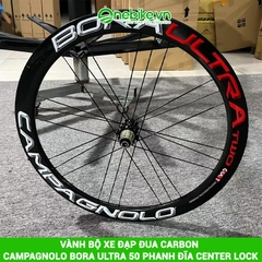 Vành bộ xe đạp đua CARBON CAMPAGNOLO BORA ULTRA 50 phanh đĩa center lock