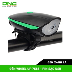 Đèn pha xe đạp pin sạc có còi WHEEL UP 7588