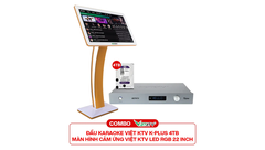 Combo Đầu Việt KTV K-Plus 4T + Màn Việt KTV Led RGB 22 inch