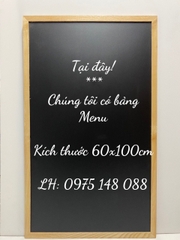 Bảng Menu Đen Treo Tường