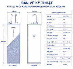 Máy lọc nước Kangaroo Hydrogen nóng lạnh KG12S3H3