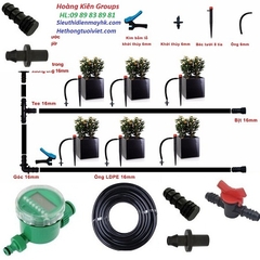 Bộ tưới nhỏ giọt tự động không dùng điện cho ban công 5 đầu tưới