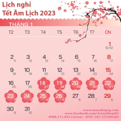 Lịch nghỉ tết Âm Lịch 2023