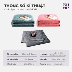 CHĂN LẠNH GUME GM-P6066- HÀN QUỐC