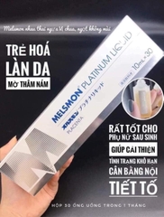 Nước uống nhau thai ngựa trắng da Melsmon Platinum 10mlx30 - Nhật