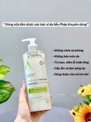 Gel tắm gội A-derma Moissant trị chàm bé 2y, trị mụn lưng cho người lớn 750ml- Pháp