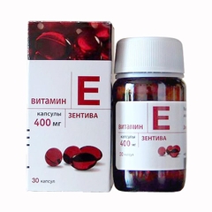 Viên uống Vitamin E đỏ Zentiva 400mg (mẫu lọ thủy tinh)- Nga