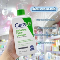 Sữa rửa mặt Cerave dưỡng ẩm da thường, da khô 235ml- Pháp