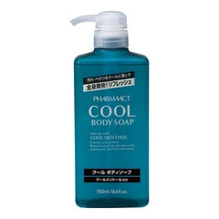 Sữa tắm nam Pharmaact Cool Body Soap hương bạc hà 550ml- Nhật