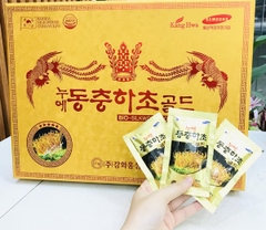 Nước đông trùng hạ thảo hộp gỗ vàng 60 gói x 30ml- Hàn