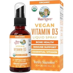 Xịt Vitamin D3 Lỏng không mùi vị, thuần chay MaryRuth’s 30 ml- Mỹ