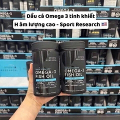 VIÊN UỐNG OMEGA 3 SPORT RESEARCH CÁ ALASKA TỰ NHIÊN NON GMO 150 VIÊN