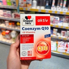 Viên uống Aktiv Doppelherz Coenzym Q10 - Bổ sung CoQ10 và Vitamin B1, B6, B12 hỗ trợ sức khỏe tim mạch, giảm mệt mỏi - 30 viên Date Xa NK
