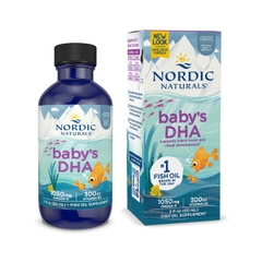 Siro Nordic Naturals Baby's DHA và Vitamin D3 dành cho bé chậm nói 1-6y 60ml- Mỹ