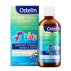 Ostelin Vitamin D3 & Milk Canxi dạng siro cho bé từ 7m ( 90ml) - Úc