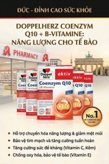 Viên uống Aktiv Doppelherz Coenzym Q10 - Bổ sung CoQ10 và Vitamin B1, B6, B12 hỗ trợ sức khỏe tim mạch, giảm mệt mỏi - 30 viên Date Xa NK