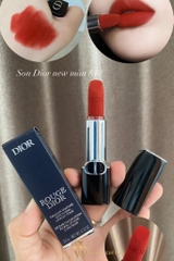 Son thỏi lì Dior 840 Rayonnante Velvet Finish mini màu cam gạch đậm (đỏ cam cháy) 1,5g- Pháp
