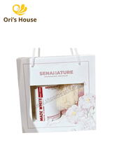 Sét Quà Sữa tắm trắng da Senanature 500ml+ Bông Tắm
