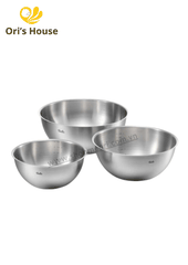 Set 3 tô trộn inox Fissler 20cm, 24cm, 28cm- Đức