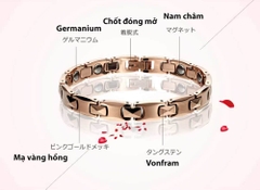 Vòng tay điều hòa huyết áp Toma 3M nam vàng hồng- Nhật